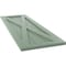Ekena Millwork True Fit PVC Single X-Board Farmhouse Fixed Mount Shutters, Track Green, 18W x 42H, PR TFP001FH18X042TG - alternate 12